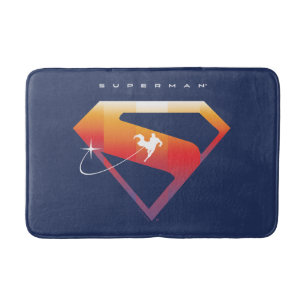Alfombrilla De Baño Sunset Soar Superman Shield