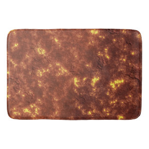 Alfombrilla De Baño Superficie del planeta volcánico de lava caliente