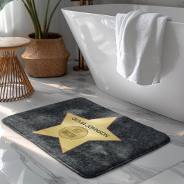 Alfombrilla De Baño Superlativo de la estrella de oro de Hollywood