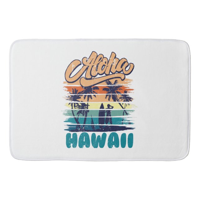 Alfombrilla De Baño Surf - Aloha Hawaii (Anverso)