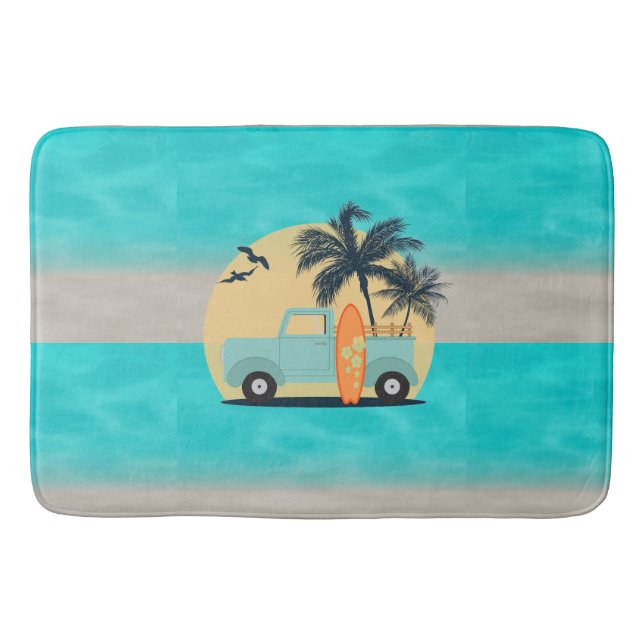 Alfombrilla De Baño Surfing Retro Bath Mat (Anverso)