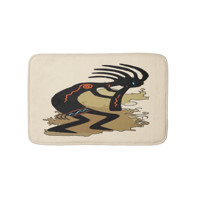 Alfombrilla De Baño Suroeste, Cocopelli, personalizar, (Anverso)