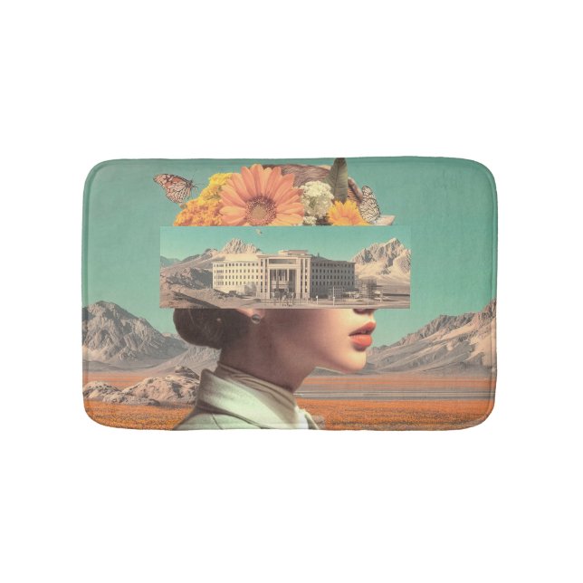 Alfombrilla De Baño Surreal Portrait with Architectural Landscape (Anverso)
