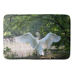 Alfombrilla De Baño Swan con alas extendidas