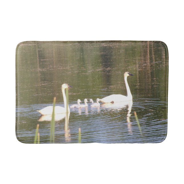 Alfombrilla De Baño Swan Family Bath Mat (Anverso)