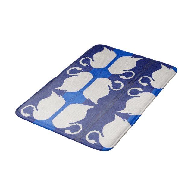 Alfombrilla De Baño Swan Reflection in Blue Lake Artisan Crochet Print (Angular)