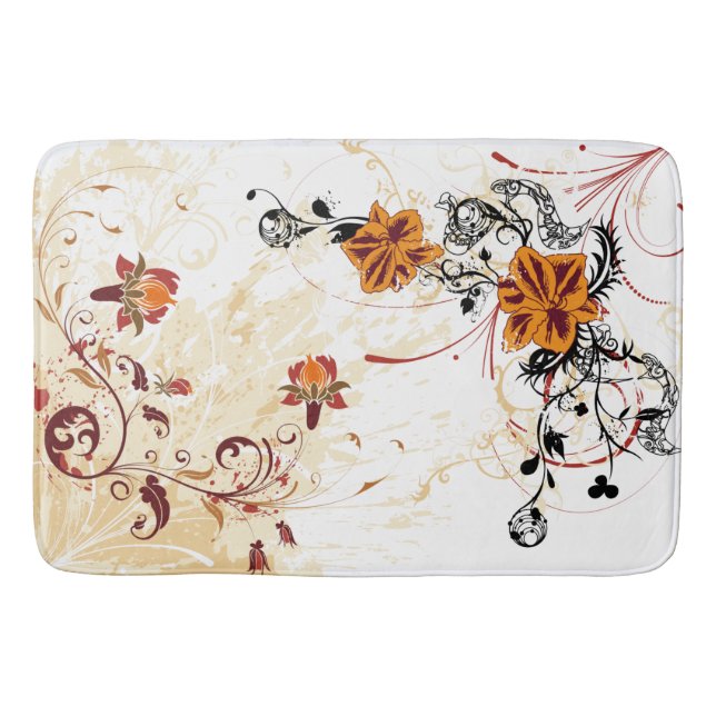 Alfombrilla De Baño Swirl Floral (Anverso)