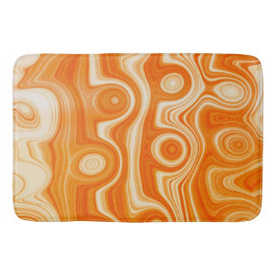 Alfombrilla De Baño Swirl retro líquido con arte de estilo en color Na