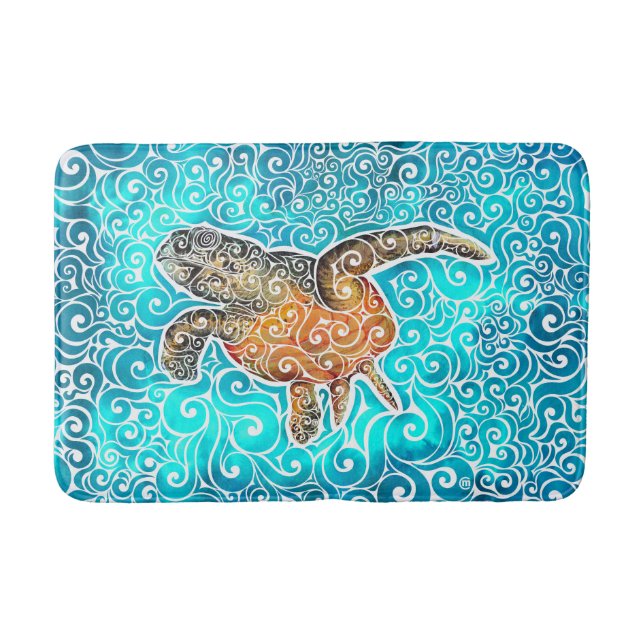 Alfombrilla De Baño Swirly Sea (Anverso)
