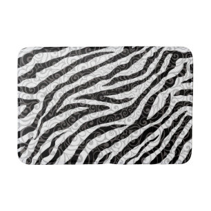 Alfombrilla De Baño Swirly Zebra Design