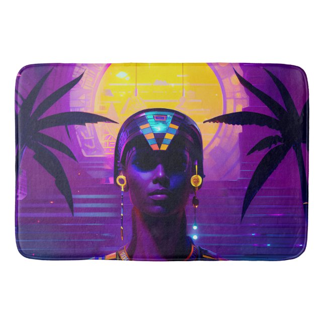 Alfombrilla De Baño Synthwave Pharaoh (Anverso)