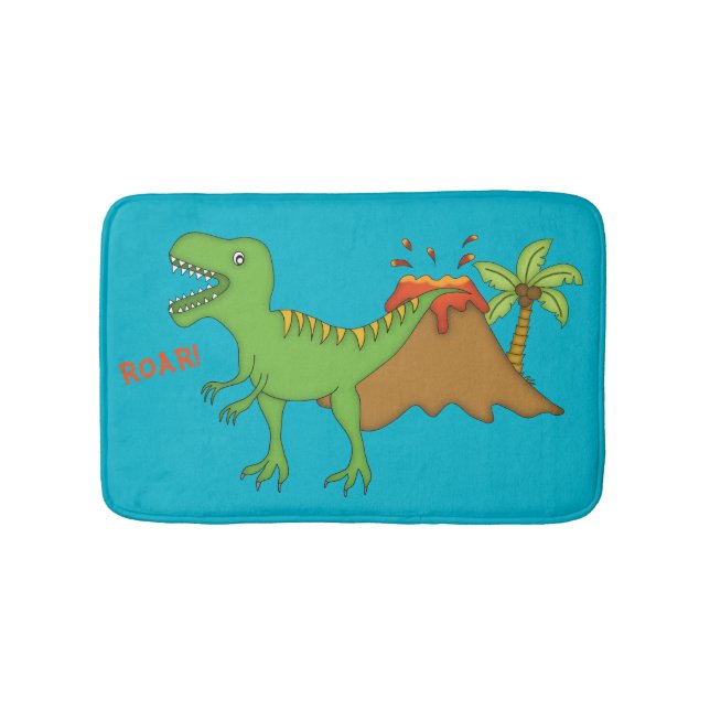 Alfombrilla De Baño T-Rex con los Volcán-Niños (Anverso)