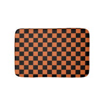 Tablero de ajedrez de Halloween negro y naranja