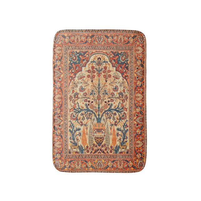 Alfombrilla De Baño Tabriz Tree of Life Persian Rug Print (Frente vertical)