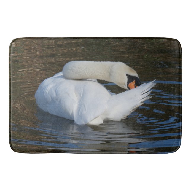 Alfombrilla De Baño Tail Bath Mat de limpieza de cisnes (Anverso)