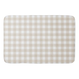 Alfombrilla De Baño Tan Gingham Buffalo Check Plaid