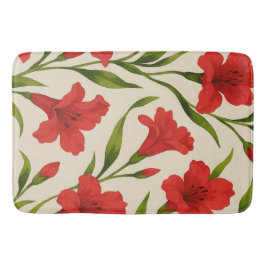 Alfombrilla De Baño Tapete de Banheiro florais vermelha 
