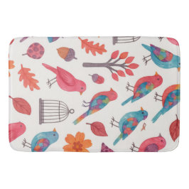 Alfombrilla De Baño Tapete de Banheiro Pássaros e Flores DESING