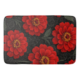Alfombrilla De Baño Tapete Flores de Zínnia em artes