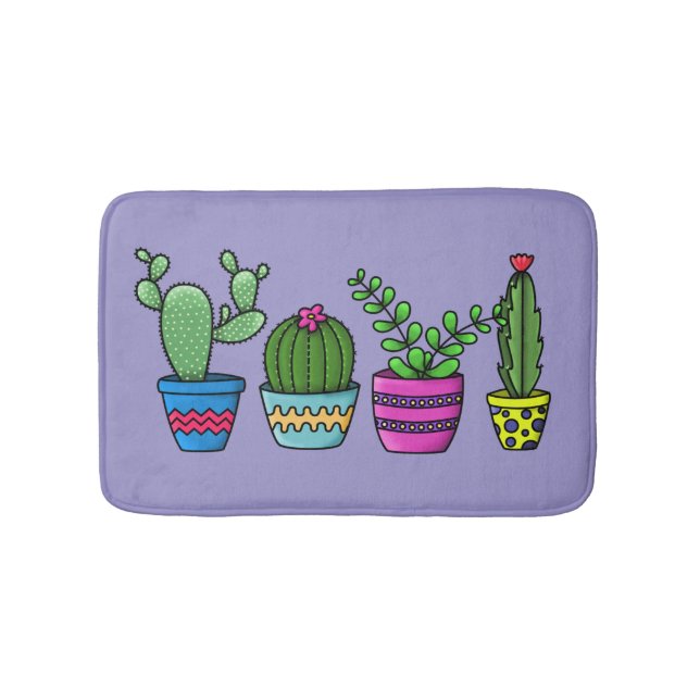 Alfombrilla De Baño Tapete Linha Cactus (Anverso)