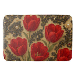 Alfombrilla De Baño TAPETE Tulipas e Renda  DESIGN 