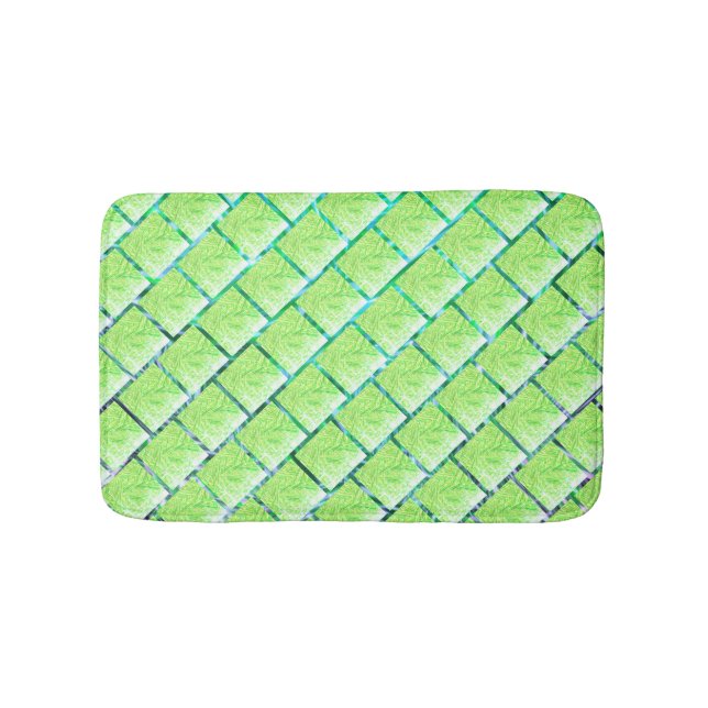 Alfombrilla De Baño Tapete verde, efeito tijolo ou 'placas cerâmica' (Anverso)