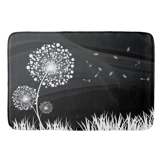 Alfombrilla De Baño Tapis De Bain Pissenlit noir et blanc (Anverso)