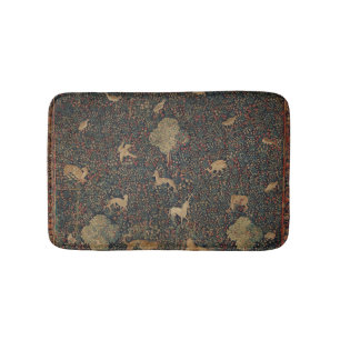 Alfombrilla De Baño Tapiz de Millefleurs con animales