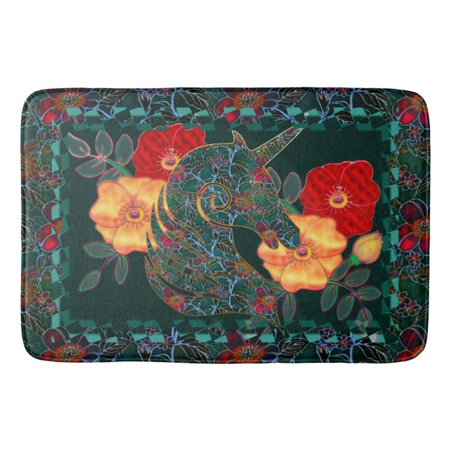 Alfombrilla De Baño Tapiz de unicornio (Anverso)