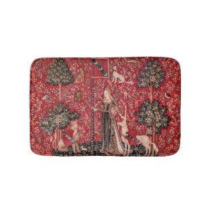 Alfombrilla De Baño Tapiz medieval de Lady y Unicorn
