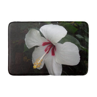 Alfombrilla De Baño Tapón de baño con flores blancas