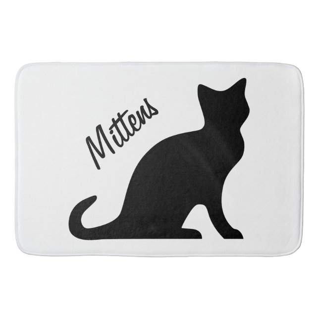 Alfombrilla De Baño Tapón de baño no deslizante para gato negro person (Anverso)
