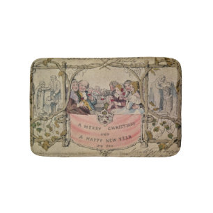 Alfombrilla De Baño Tarjeta de Navidad, ejemplo del navidad sabido