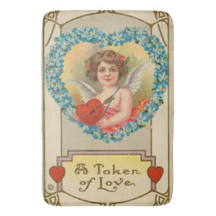 Alfombrilla De Baño Tarjeta del Día de San Valentín antigua, Stecher L