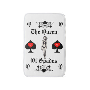 Alfombrilla De Baño Tarjeta Tarot Thunder_Cove Reina de espadas