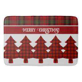 Alfombrilla De Baño Tartán rojo negro verde acogedor