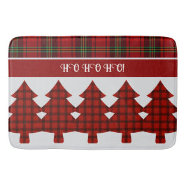Alfombrilla De Baño Tartán rojo negro verde acogedor