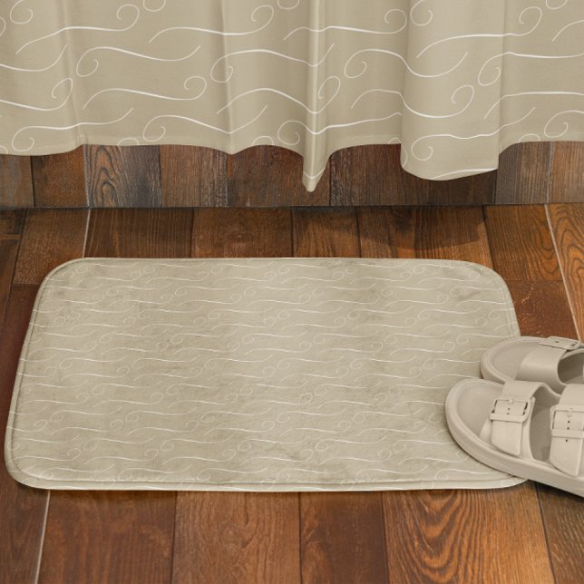 Alfombrilla De Baño Taupe Swirls (Subido por el creador)