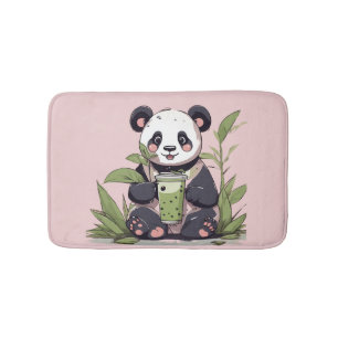 Alfombrilla De Baño Té de burbuja de café con café, té de boba