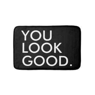 Alfombrilla De Baño Te ves bien divertido, cita de humor hipster, dici