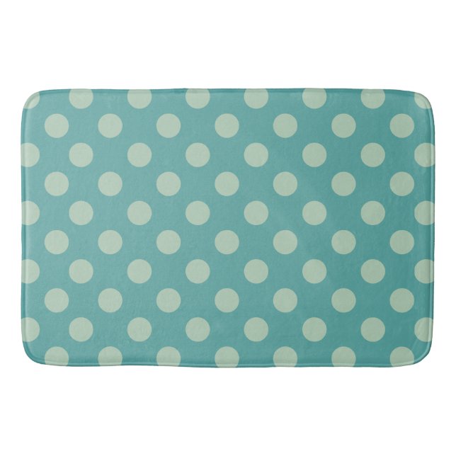 Alfombrilla De Baño Teal Dots Pattern (Anverso)
