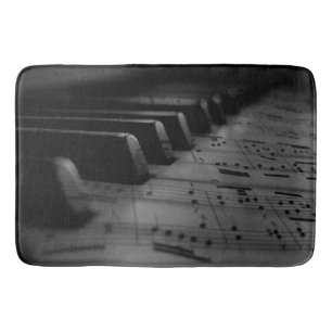Alfombrilla De Baño Teclas de piano de música