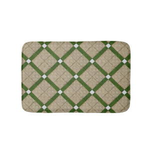 Alfombrilla De Baño Tejas diagonales concretas de cerámica