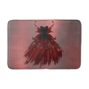Alfombrilla De Baño Tejido gótico Crimson Gown Oveja Roja Radiante P
