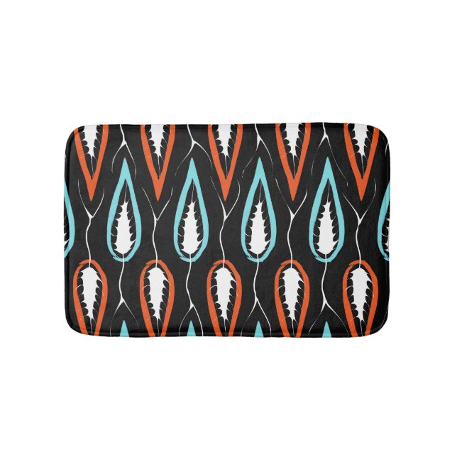 Alfombrilla De Baño Tejido retro: textura sin costura floral (Anverso)