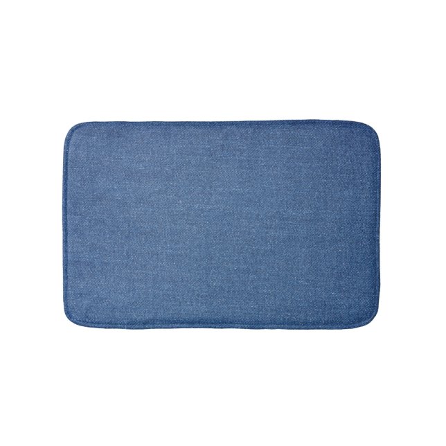 Alfombrilla De Baño Tejido textil original azul moda jean denim (Anverso)