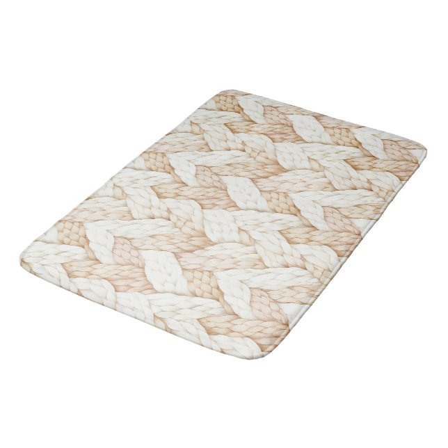 Alfombrilla De Baño Tejidos Blanco Crema (Angular)