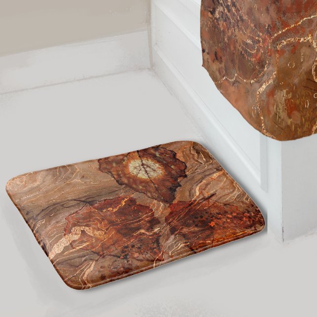 Alfombrilla De Baño Tema de otoño belicoso (Fall theme beuatiful bath mat)