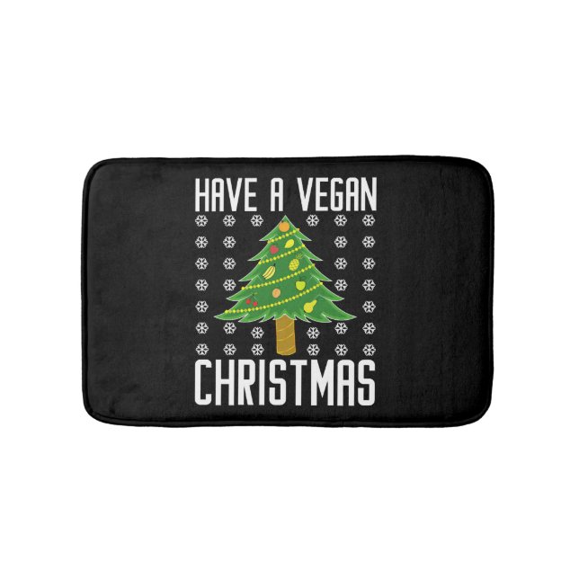 Alfombrilla De Baño tener navidades veganos (Anverso)