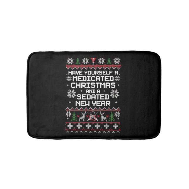 Alfombrilla De Baño Tener Un Navidad Medicado Y Un Sedout (Anverso)